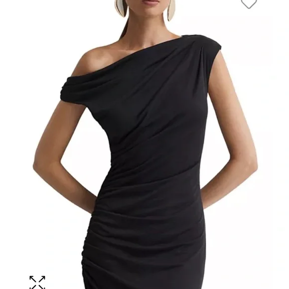 Reiss Fern Draped Bodycon midi dress - Picture 3 of 5